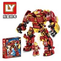ราคา กล่องของขวัญ LY 76078 ไอรอนแมน หุ่นยนต์ ตัวต่อของเล่น 6 12 ปี เด็ก Mavel Avenger Iron man hulkbuster toys for boys ชุดตัวต่อ (21366985960)