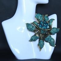 ราคา เข็มกลัดพลอยเทียมกล้วยไม้ย้อนยุคผู้หญิงเข็มกลัดหรูหราไฟของขวัญเครื่องประดับโบราณ (21390592664)