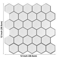 ราคา สติกเกอร์กระเบื้องติดผนังรูปหกเหลี่ยม3D วอลเปเปอร์ไวนิลติดผนังทนทานกระเบื้องบุผนังกันน้ำมันกระเด็นสำหรับห้องครัวและห้องน้ำชิ้น1 10 (21358683812)