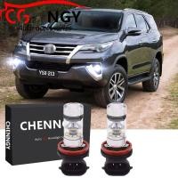 ราคา สำหรับโตโยต้า Fortuner 2016 2017 2018 2019 6000K สีขาวโปรเจคเตอร์ LED ไฟตัดหมอกหลอดไฟชุดชุด2 (16327472404)