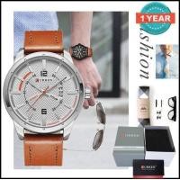 ราคา Curren นาฬิกาข้อมือผู้ชาย แท้ 100 หน้าปัดเท่ห์หรู ดูดี แสดงวันที่ สายหนังทนทาน รุ่น C8211 พร้อมกล่องนาฬิกา CURREN รุ่นใหม่ (1476724966)