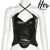 ราคา พร้อมส่ง สายเดี่ยวครอป ครอปคล้องคอ เสื้อโชว์หลัง ครอปผูกคอ เสื้อสายฝอ เสื้อเว้าอก ครอปสายฝอ ครอปy2k 3975 (18439951052)