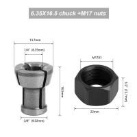 ราคา 2ชิ้น M17 6 6อะแดปเตอร์หัวจับดอกสว่าน35มม พร้อมตัดแต่งเครื่องสลักน็อตเราเตอร์ไฟฟ้าการเข้าถึงเครื่องตัดมิลลิ่ง (21085962835)