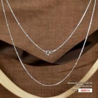 ราคา สร้อยคอเงินแท้ 925 Italy ลายโซ่แบนคั่นเม็ด SS0014 (20383334440)