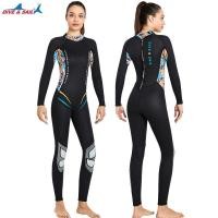 ราคา ชุดว่ายน้ำเต็มตัว3มม ชุดดำน้ำเต็มตัวแบบมีซิปด้านหลังสำหรับผู้หญิงชุดว่ายน้ำเล่นเซิร์ฟให้ความอบอุ่นแขนยาวชิ้นเดียว (13530341564)