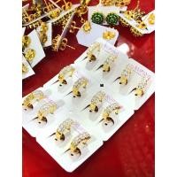 ราคา ทองหุ้ม100 แบบล็อคหลัง แน่นๆ cz100 (19484222680)