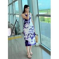 ราคา เดรสสายเดี่ยวมัดย้อม ทรงยาวโชว์หลัง สายผูกได้ 2 แบบ (20030623418)