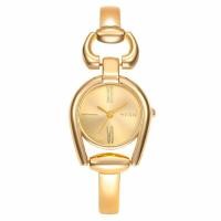 ราคา นาฬิกาสแตนเลสสตีลสีทองแฟชั่นสำหรับผู้หญิงสายรัดข้อมือกลมเล็กนาฬิกาข้อมือควอทซ์สำหรับผู้หญิง (20903624065)