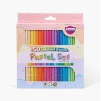 ราคา Master art สีไม้ ดินสอสี สีไม้ PASTEL แท่งยาว 50 สี โทนสีพาสเทล 1 กล่อง (20993617498)