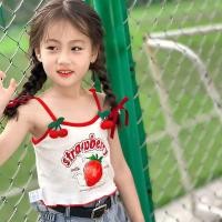 ราคา เสื้อแขนกุดเด็กผู้หญิงพิมพ์ลายเสื้อเด็กเด็กผู้หญิงสตอเบอร์รี่เชอร์รี่เสื้อผ้าฝ้ายเสื้อกล้ามเสื้อเกาหลีสำหรับฤดูร้อน (19880136782)