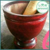 ราคา ครกไม้ ขนาด 9 นิ้ว พร้อมสาก ถูกที่สุด (8686911951)