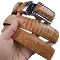 ราคา HonestBee Pretty Cool Belt Buckle เพื่อความพากภูมิใจของเอกบุรุษเช่นคุณ เข็มขัดหนังแท้ เกล็ดแข้งของนกกระจอกเทศ ยาวตลอดเส้น สีแทน (10271297078)