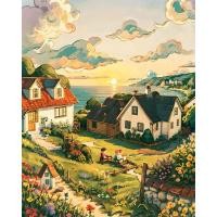 ราคา SDOYUNO ภาพวาดตกแต่งโดยตัวเลขภาพวาดสีอะคริลิคภาพวาดทิวทัศน์เขตข้อมูลดอกไม้ภาพวาดภายในของขวัญส่วนบุคคล (20085974913)