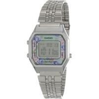 ราคา Casio LA680WA 2C Womens Vintage Floral Dial Alarm Chronograph Digital Watch (19503202323)
