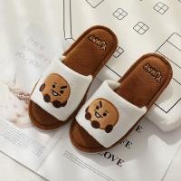 ราคา BT21 BTS Bedroom Slippers Indoo Slippers Cartoon Apeach Open Toe Non slip Slippers (16526256399)