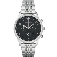 ราคา Armani Emporio Armani นาฬิกา AR1968นักรบสีดำสามตาโครโนกราฟนาฬิกาสำหรับผู้ชายเดียวกันนาฬิกากันน้ำนาฬิกาควอตซ์แฟชั่นของผู้ชาย (20657403977)