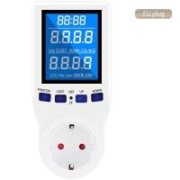 ราคา 110 220V หน้าจอสีน้ำเงินของ Full View Power Meter Watt Meter Power Meter Monitor WattMeter Wattage Monitor Kill A Watt Max 15A 9999W (16617063471)