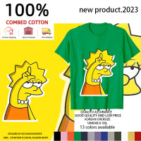 ราคา เสื้อยืดลายการ์ตูน Simpsons สําหรับผู้ชายและผู้หญิง หลายไซส์ S 5XL (20909775687)