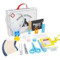 ราคา Pet Care Playset Wooden Doctor Toys Veterinarian Set Role playing Kid Doctor Roleplay Props Educational Sensory Cognitive Training Toys Game Interaction Toy Gift benefit (17266326606)
