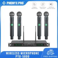 ราคา Phenyx Pro ระบบไมโครโฟนไร้สายแบบมืออาชีพ4ช่อง UHF ไมค์ไร้สายไมโครโฟนความถี่คงที่ทำจากโลหะไมโครโฟนไมค์ไร้สายแบบไดนามิก4ตัวไมโครโฟนช่วง260FT สำหรับร้องเพลงในโบสถ์เวทีการแสดงสดงานแต่งงาน (19687862757)