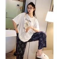 ราคา เป็นชุด ชุดเซต 2 ชิ้น เสื้อคอกลม แขนสั้น สีขาว กางเกงขายาว เอวยางยืดสไตล์นักศึกษา freesize เสื้อ กางเกง เอว20 36 สะโพก 34 40 ยาว 32 รอบขา 20 24 ้เสื้อ อก 36 44 ยาว 24 (19224942230)