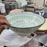 ราคา ถ้วยเซรามิค ชามเซรามิค ถ้วยราเมง ชามราเมง ceramic bowl ลวดลายสวยงามคมชัด เซรามิกเกรดเอ ถ้วยเข้าไมโครเวฟได้ (21324394930)