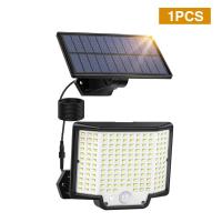 ราคา โคมไฟพลังงานแสงอาทิตย์304LED ไฟรักษาความปลอดภัยกลางแจ้งมีเซ็นเซอร์ตรวจจับการเคลื่อนไหวสปอตไลท์ LED พลังงานสูงกันน้ำสำหรับสวนโรงรถโคมไฟผนังพลังงานแสงอาทิตย์ (21341625716)