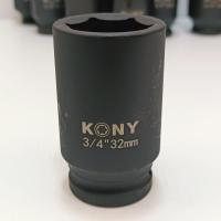 ราคา KONY ลูกบล็อกยาว บล็อกลม 3 4 6หุน 6 เหลี่ยม เบอร์ 32 มม สำหรับ บล็อกลม บล็อกแบต บล็อกไฟฟ้า IMPACT SOCKET (19798279118)