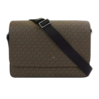 ราคา กระเป๋าสะพาย MICHAEL KORS แท้ Coated Canvas ลาย Signature สายผ้า ปรับสายได้ ใบใหญ่ ใส่ Laptop A4 ได้ MICHAEL KORS 37U9LHRM2B MEN HARRISON LAPTOP MESSENGER CROSSBODY BAG BROWN (21379586908)