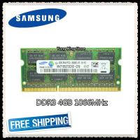 ราคา Samsung DDR3 4GB 1066MHz แล็ปท็อปหน่วยความจำ PC3 8500S โน๊ตบุ๊ค RAM 8500 4G SODIMM (19623774411)