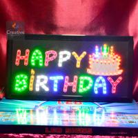 ราคา ป้ายไฟ HAPPY BIRTHDAY ป้ายไฟตัวอักษร ป้ายไฟวิ่ง ป้ายไฟled ป้ายไฟร้าน วัสดุคุณภาพสูง เสียบปรับใช้ได้ทันที่ ประหยัดไฟ (20934361314)