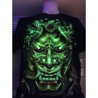 ราคา Rock chang T shirt HDลายซามูไร เสื้อยืด เรืองแสง ผู้ชาย ไซส์ยุโรป ลายหน้า หลัง (20252022112)