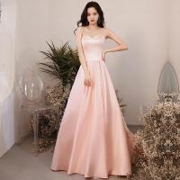 ราคา Glary Star ผ้าซาตินสีชมพู Bustier ชุดราตรีที่ชุดเจ้าหญิงขนาดใหญ่น้องสาวหมั้นชุดเพื่อนเจ้าสาวชุดราตรีปาร์ตี้ยาว (18276675980)