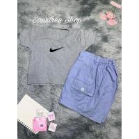 ราคา เสื้อครอปNIKE ขาสั้นคาโก้สุดฮ๊อต (9665733474)
