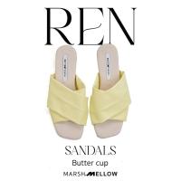 ราคา REN BASIC รองเท้าแตะสายหน้าไขว้ หนัง pu นุ่มนิ่ม (21237474805)