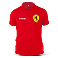 ราคา FERRARI เสื้อโปโลผ้าฝ้ายแบบแห้งเร็วสําหรับผู้ชาย (20491461268)