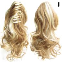 ราคา LemonBlue Clip On Curly Ponytail Hair Extension Women Claw On Long Wavy Wig Hair Piece E (17583694364)