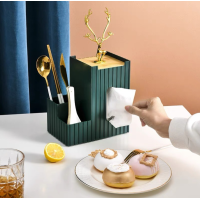 ราคา กล่องทิชชู่หรูหราแสง กล่องกระดาษทิชชู่ ความคิดสร้างสรรค์อเนกประสงค์ กล่องเก็บรีโมทคอนโทรล กล่องใส่ของพร้อมช่องทิชชู่ฝาปิดกวาง (20603460268)