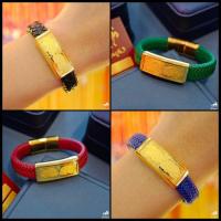 ราคา กำไลสายหนัง แผ่นทองแท้ 0 2 กรัม แจ้งขนาดข้อมือทางข้อความ ทองคำแท้ 99 99 ปี่เซียะ (7695346175)