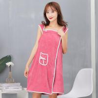 ราคา สำหรับผู้ใหญ่ผ้ากำมะหยี่สีแสดขนาดใหญ่สวมใส่ได้กระโปรงอาบน้ำผ้าเช็ดตัวสายเอี๊ยมสำหรับผู้หญิงสไตล์ผู้ใหญ่ดูดซับได้ดีนุ่มและไม่หลุด (21154745834)