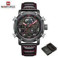 ราคา NAVIFORCE 9160 นาฬิกาแบรนด์ชั้นนำหรูหรานาฬิกาดิจิตอลนาฬิกากีฬาทหารหนังแท้สำหรับบุรุษนาฬิกา (10496097739)
