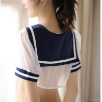 ราคา แฟนสาว ชุดนอน Poem spirits Sally play lovely strawberry net yarn perspective student uniforms suit 9058 passion (19664805375)