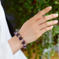 ราคา สร้อยข้อมือทรงกลมโกเมนมือโกเมนสีม่วงสร้อยข้อมือโกเมนมือสไตล์เกาหลีสำหรับผู้หญิง Bsy1 (19734831364)