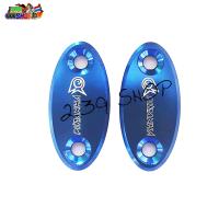 ราคา แผ่นปิดหูกระจกแต่ง CBR250 300 500 650 สีน้ำเงินCNC ฝาปิดรูกระจก Nitefarm02 (12203791831)