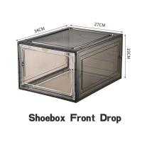 ราคา สามารถซ้อนได้หลายชั้น ฝาเปิดด้านข้าง แข็งแรงมาก ตู้รองเท้า กล่องใส่รองเท้า กล่องเก็บรองเท้า กล่องรองเท้าใส shoes box (20727202093)