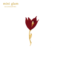 ราคา Miniglam Red Tulip Flower Brooch เข็มกลัดดอกทิวลิปสีแดง (618336195)