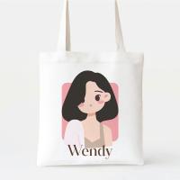 ราคา Ambag Tote Bag กระเป๋าผ้าแคนวาส พิมพ์ลายน่ารัก สไตล์เกาหลี กระเป๋าสะพายไหล่ (21345091336)