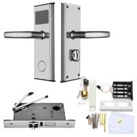ราคา DC 6V RFID Intelligent Digital Card Key Unlock Hotel Stainless Steel Door Lock Anti rust and Anti corrosion Stable Memory Gold Silver (20745458185)