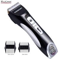 ราคา RUCHA ปัตตาเลี่ยนไฟฟ้าสำหรับช่างตัดผมชายเครื่องตัดผมแบบชาร์จไฟได้ใบมีดเซรามิคไทเทเนียมจอแสดงผล LCD (16970889281)