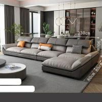 ราคา AUGA โซฟา Fabric Sofa L Shape Tech Cloth Living Room Modern Waterproof Couch (21256642955)